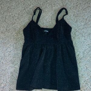 Express Glittery Black Camisole